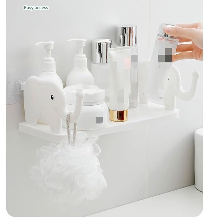 Fonsie Bathroom Wall Mounted Shelf Rack With Self Adhesive No Drilling Installation For Storage Of Bath Toiletries, Kitchen Stuf