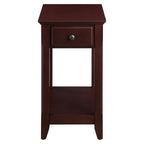 Acme Bertie Wooden Accent Table With Storage Drawer And 1 Tier Shelf In Espresso