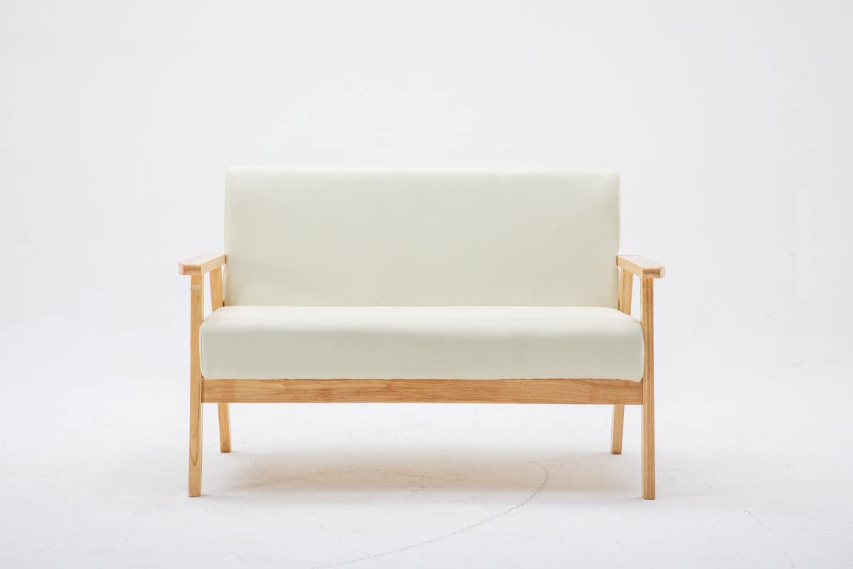 Bahamas 45&Quot; W Beige Linen Fabric Loveseat