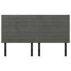 vidaXL 4X Headboards Home Indoor Bed Accessory Bedroom Upholstered Headboard Bed Header Furniture Dark Gray 39.4"x2"x30.7"/34.6" Velvet