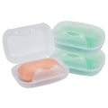 Travel Soap Holder Bar Soap Dish Shower Soap Saver Case Container Box for Bathroom Camping Gym Vonpri (Transparent 3pack)