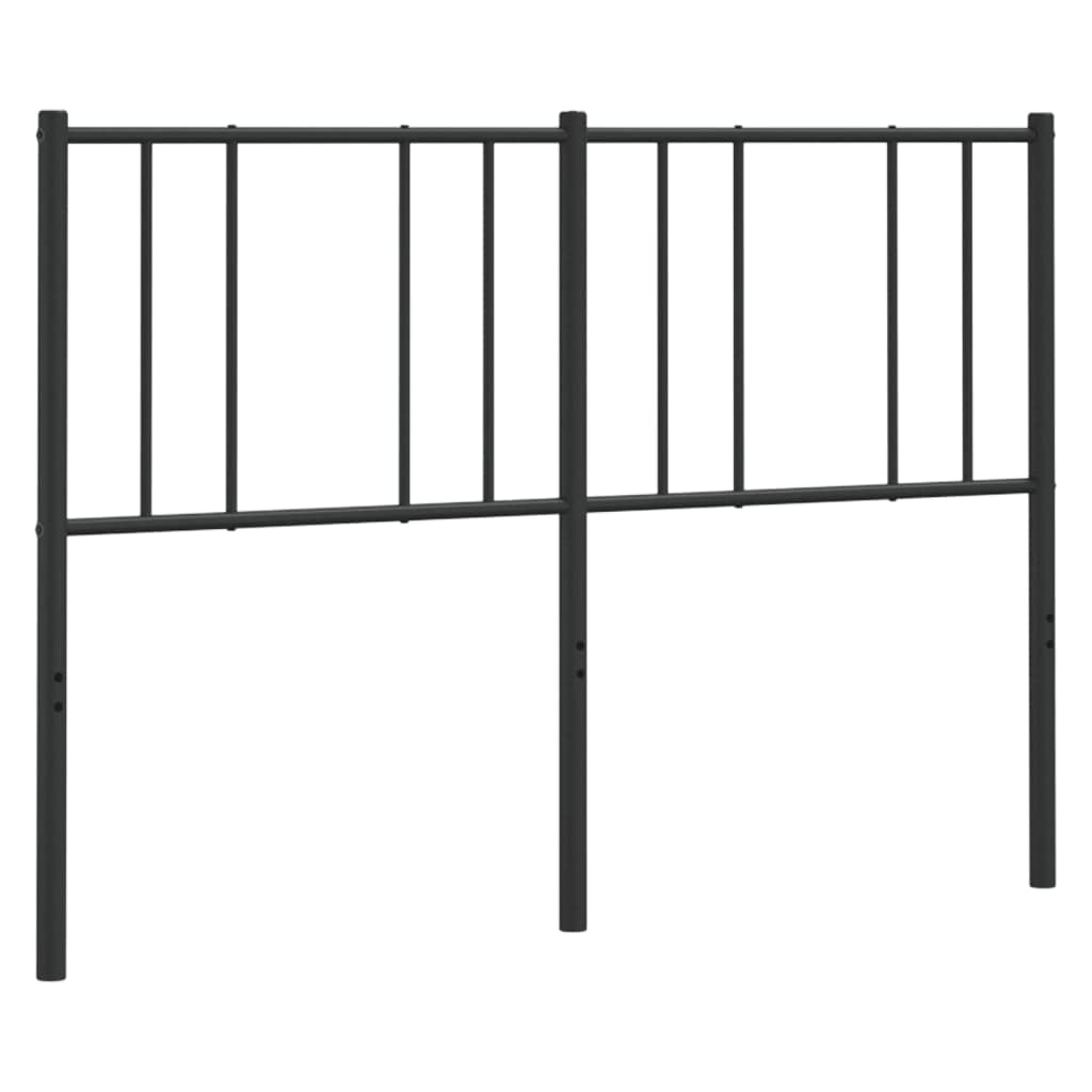 vidaXL Headboard, Headboard with Metal Frame for Double Bed, Bed Header with Steel Back Support for Bedroom Furniture, Black 53.1"