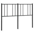 vidaXL Headboard, Headboard with Metal Frame for Double Bed, Bed Header with Steel Back Support for Bedroom Furniture, Black 53.1"