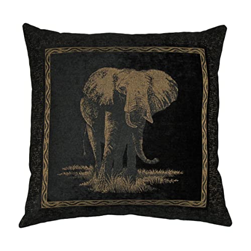 Blazing Needles Elephant Floor Pillow, 25&quot;, Black
