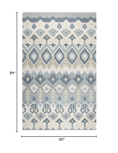 Rizzy Home Alora Decor Cascade 5' X 8' Natural/Tan/Gray/Dk Gray Hand-Tufted Area Rug