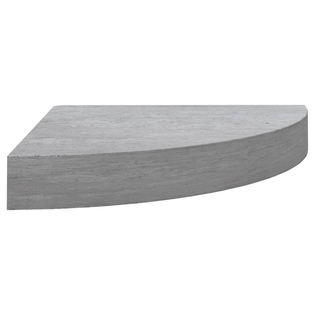 vidaXL Wall Corner Shelves 4 pcs Concrete Gray 9.8&quot;x9.8&quot;x1.4&quot; MDF