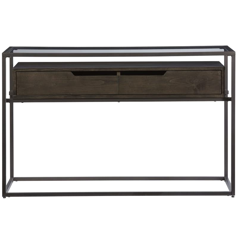 Progressive Furniture Presidio Sofa/Console Table, Brown