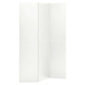 vidaXL 3-Panel Room Divider in White - 47.2"x70.9", Durable Steel Partition Screen with Rubber feet, Versatile for Bedroom, Dining Room & Living Room Decoration
