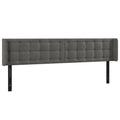 vidaXL Headboard, Upholstered Headboard for Bed Home, Bed Headboard with Ears, Bedroom Furniture, Dark Gray 79.9"x6.3"x30.7"/34.6" Velvet