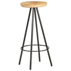 FAMIROSA Bar Stools 4 pcs Rough Mango Wood