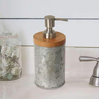Nu-Steel Cft6H Confetti Collection Lotion Dispenser, Perfect For Home & Bathroom Accessories, Galvanised Sheet And Wood