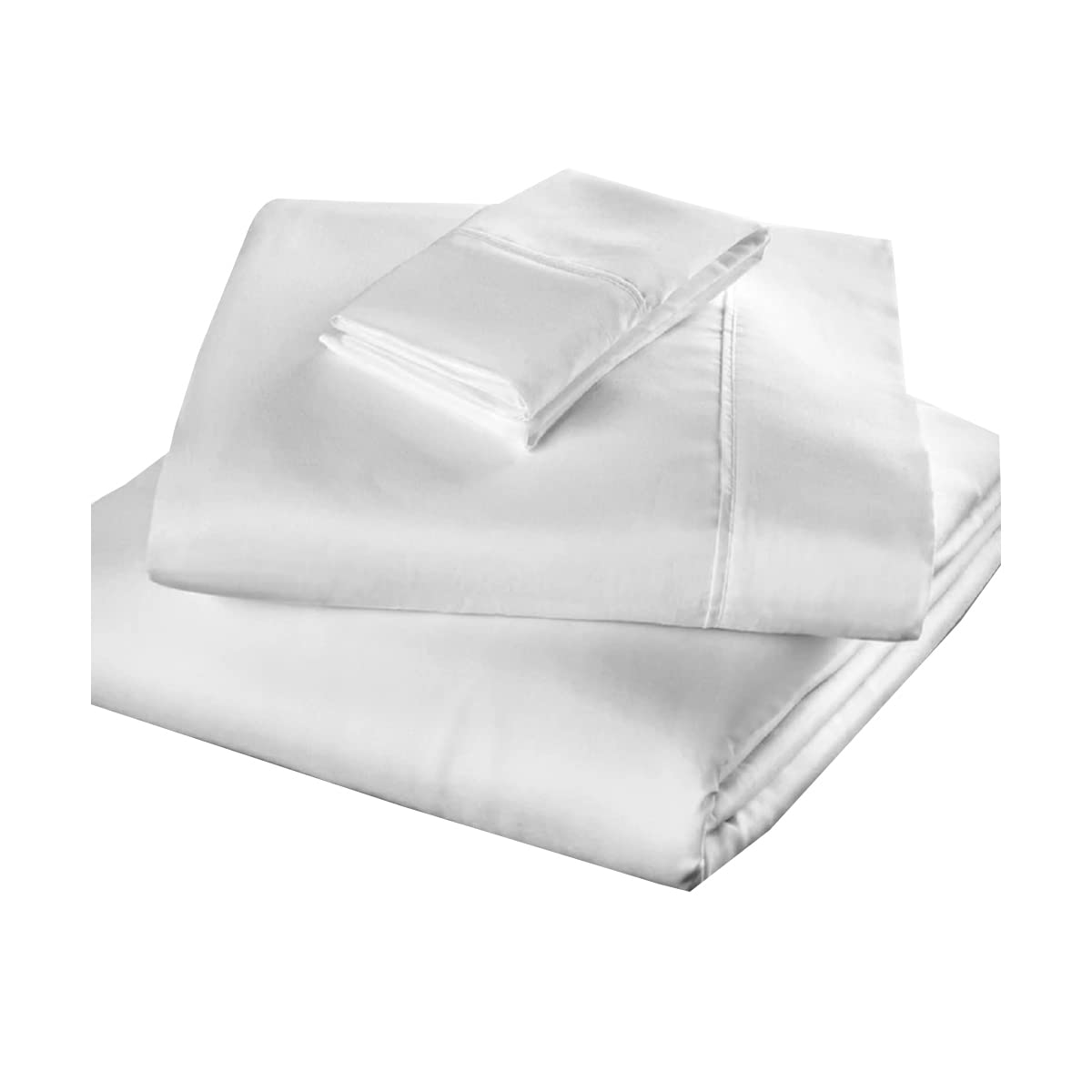 Fabrictech International Microfiber Wrinkle Resistant 4 Piece Sheet Set, Twin, White