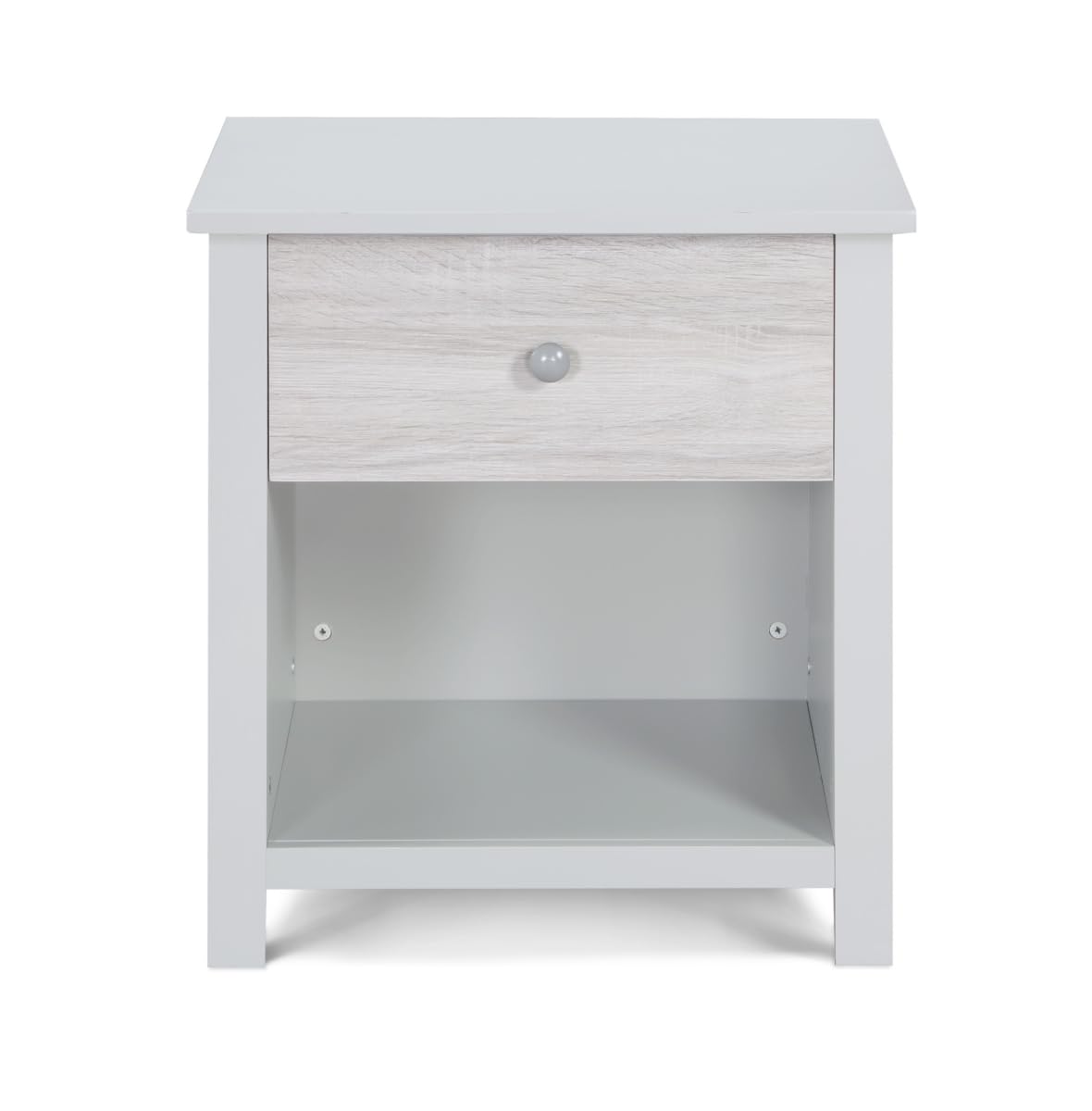 HomeRoots 530248 24 in. Gray One Drawer Nightstand