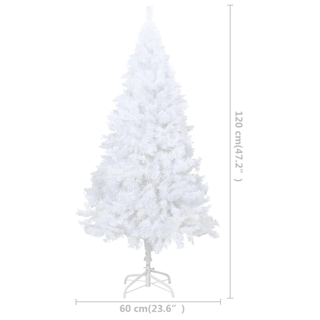 Vidaxl 8 Ft Green Artificial Christmas Tree With Extra-Thick Branches - Lifelike Pvc Christmas Tree With Sturdy Metal Stand - Indoor & Outdoor Use