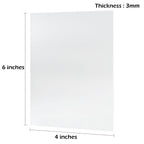 4X6 Inch Blank Frosted Acrylic Sign Acrylic Sheet 1/8 Inch Thick | Diy Frosted 4''X6'' Acrylic Pieces, Perfect As Table Numbers,