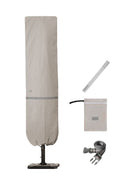 Garden Balsam Patio Umbrella Cover With Rod For 7 To 11 Ft Umbrellas & 15 Ft Double-Sided Umbrellas, Protective Waterproof Cover