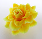 (50) Silk Yellow Roses Flower Head - 1.75' - Artificial Flowers Heads Fabric Floral Supplies Wholesale Lot For Wedding Flowers