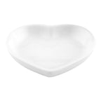 Restaurantware Porcelain Heart Mini Plates, 10 Reusable Dishwasher Safe Plates, 1 Oz, Microwavable, Oven-Ready, White, Ideal For