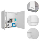 Medicine 23H Double Door Cabinet,4 Interior Shelves, White