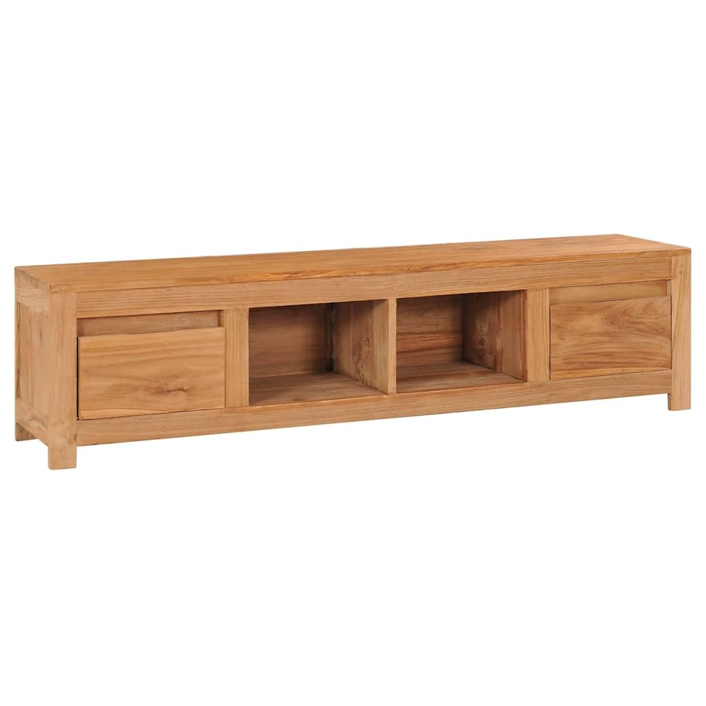 vidaXL TV Cabinet 53.1&quot;x11.8&quot;x13.8&quot; Solid Teak Wood