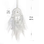 Malicosmile Car Dream Catcher For Rearview Mirror Accessories, Small White Dream Catchers For Car Hanging Ornament For Room Deco
