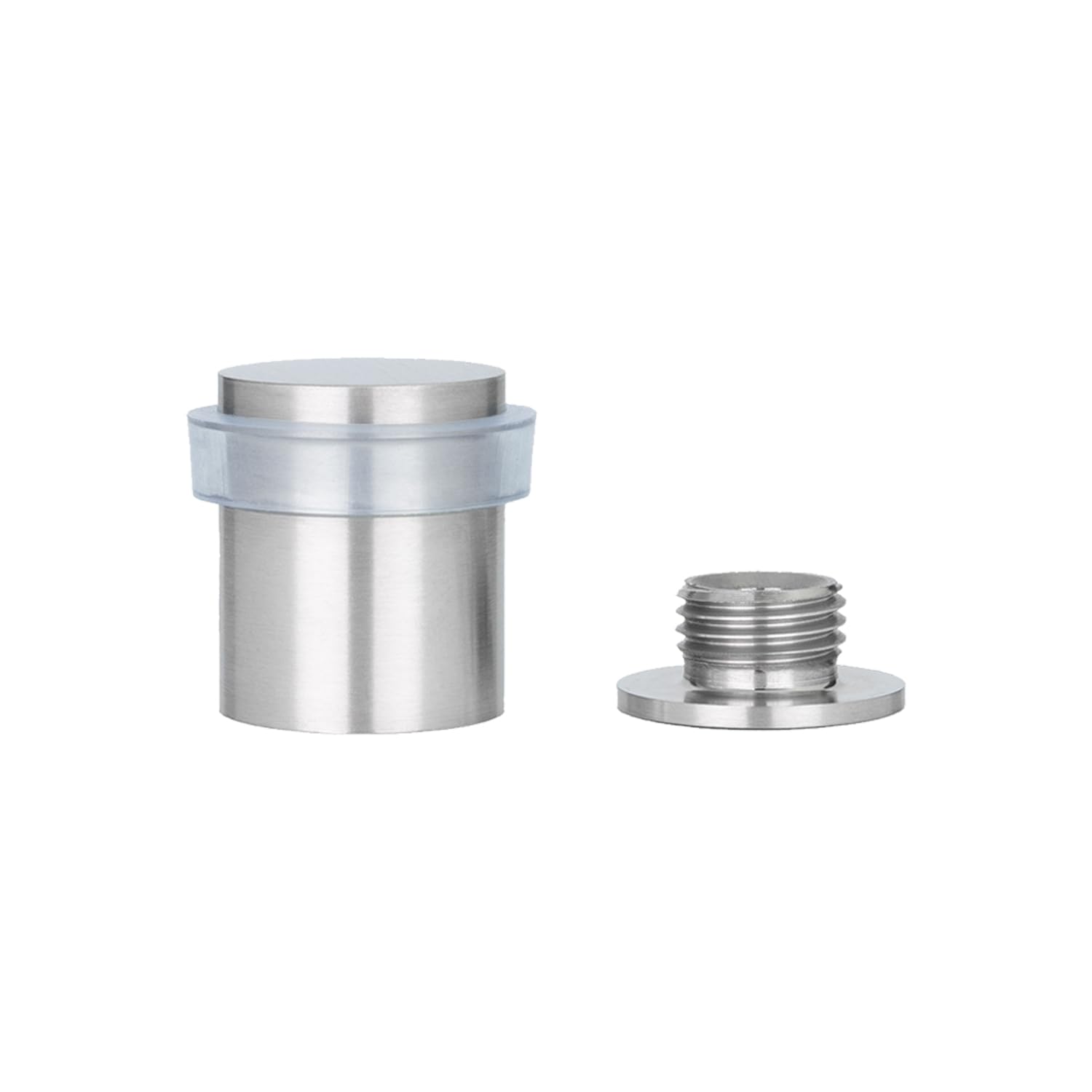 Evi Door Stops | Stainless Steel Door Stopper - Screw Fastening - Transparent Rubber Protector - 0.79 X 0.99 Inch Door Stop