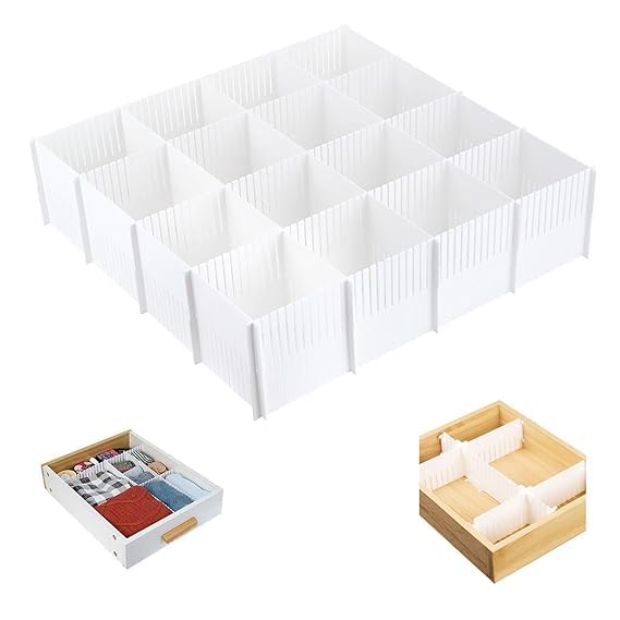 Smtptl Drawer Divider/Adjustable Grid Organizer/Diy Storage Organizer Separator/SpaceSaving Plastic Divider/Partition Board For