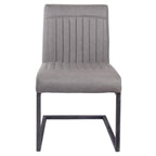 New Pacific Direct Ronan Pu Leather Dining Chair,Set Of 2 Furniture, Antique Graphite Gray