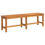 vidaXL Solid Acacia Wood Patio Bench - Spacious Outdoor/Indoor Seating in Brown - Durable, Stable and Easy to Assemble