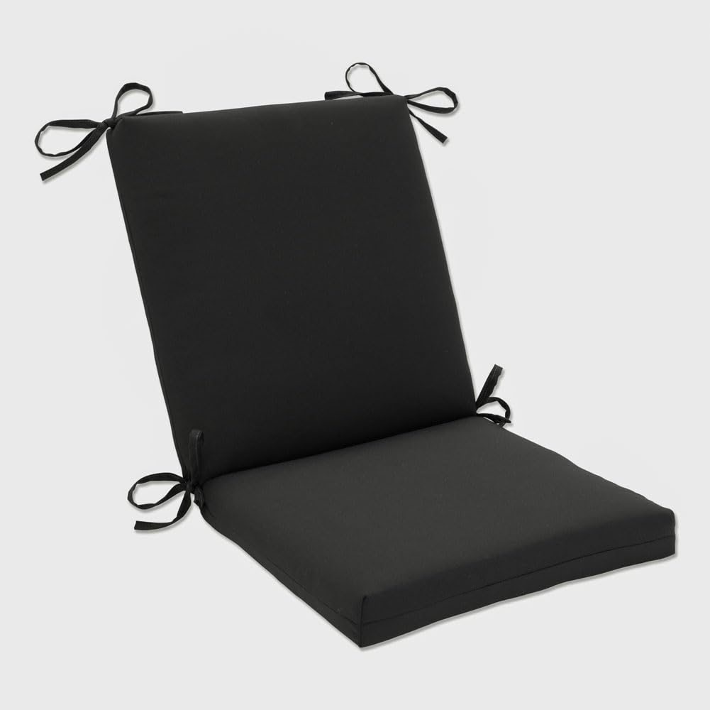 Pillow Perfect Fresco Solid Indoor/Outdoor One Piece Chair Cushion Deep Seat, Weather And Fade Resistant, Square Corner - 36.5'