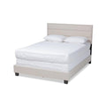 Baxton Studio Ansa Modern and Contemporary Beige Fabric Upholstered Queen Size Bed