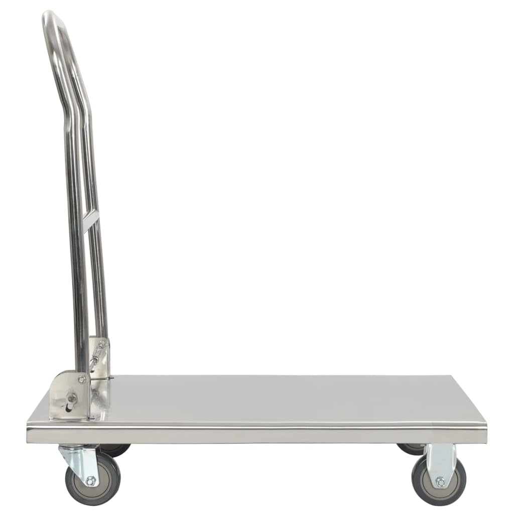 Platform Truck Collapsible Wagon Folding Hand Dolly 440lb Stainless Steel vidaXL