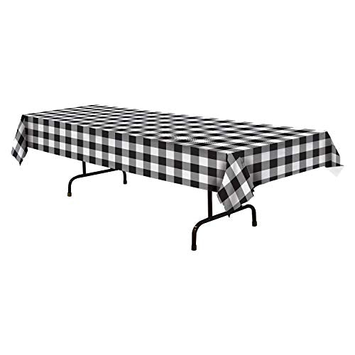 Black Plaided Style Holiday Tablecover
