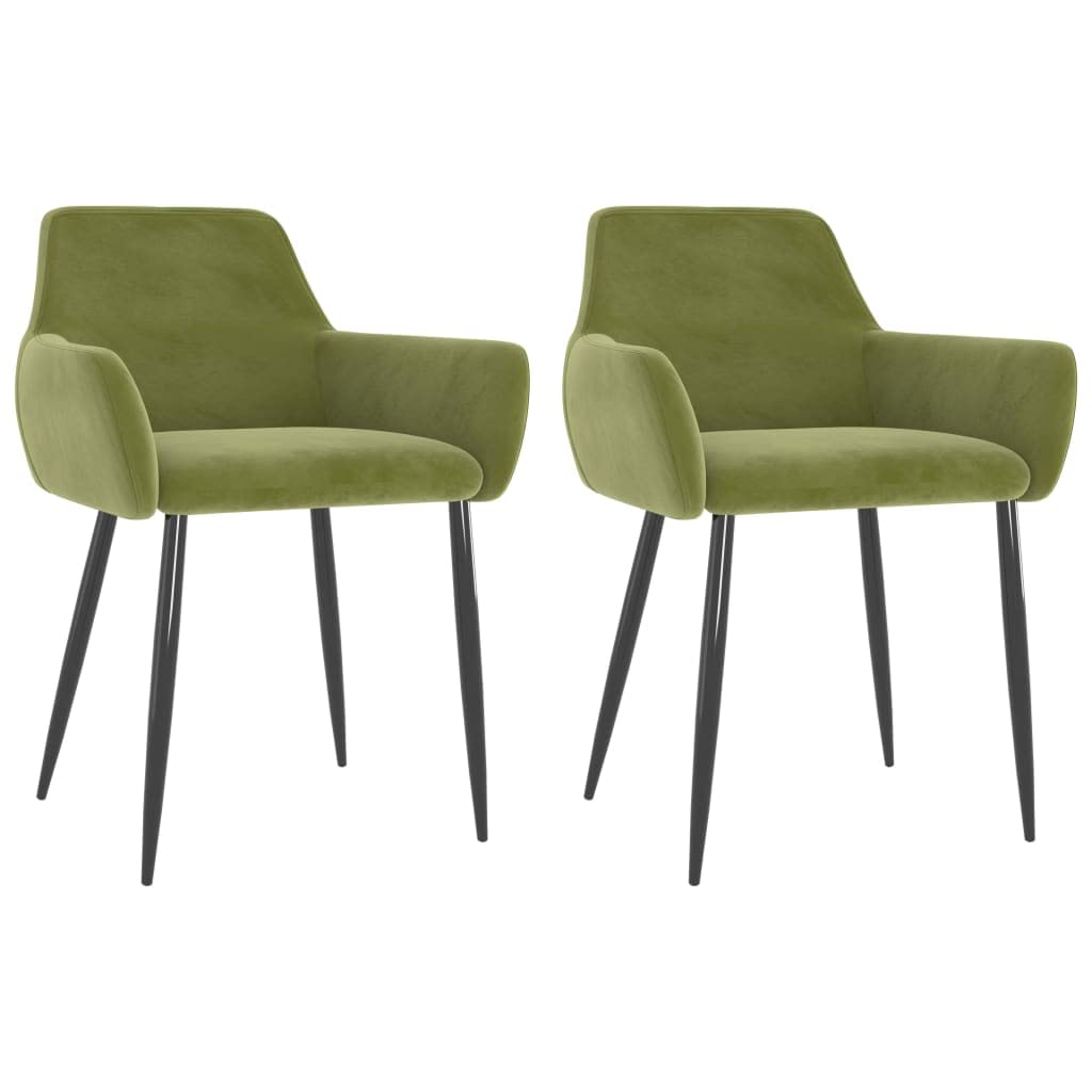 vidaXL Velvet Upholstered Dining Chairs Set of 2