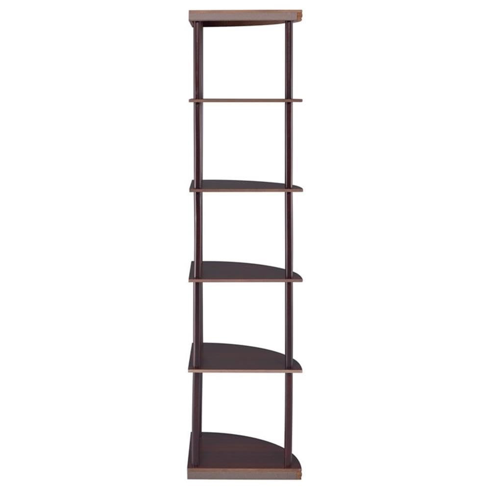 Coaster Bonwick 5-Shelf Corner Bookshelf, Cappuccino