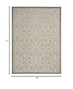 HomeRoots 100% Polypropylene 8’ x 11’ Natural and Gray Indoor Outdoor Area Rug