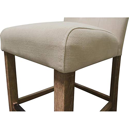 Best Master Hadley Solid Wood Counter Height Chair - Light Gray/Beige (Set Of 2)