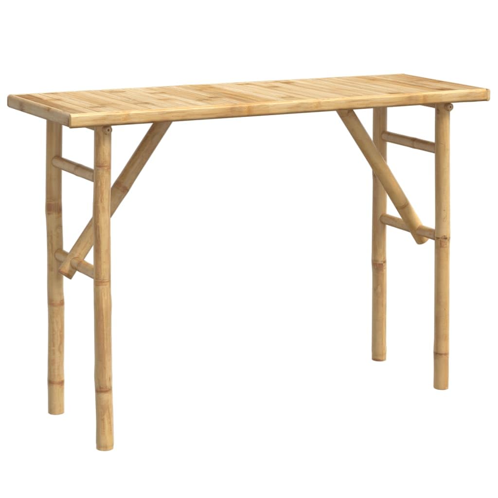 vidaXL Bamboo Console Table 45.3x15.4x29.5in - Hallway Table for Living Room, Bedroom, Office, Balcony and Porch - Natural Finish