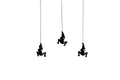 HomeRoots 293220 5.5 x 3.5 x 3.5 in. Climbing Man Black - Pack of 3