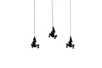 HomeRoots 293220 5.5 x 3.5 x 3.5 in. Climbing Man Black - Pack of 3