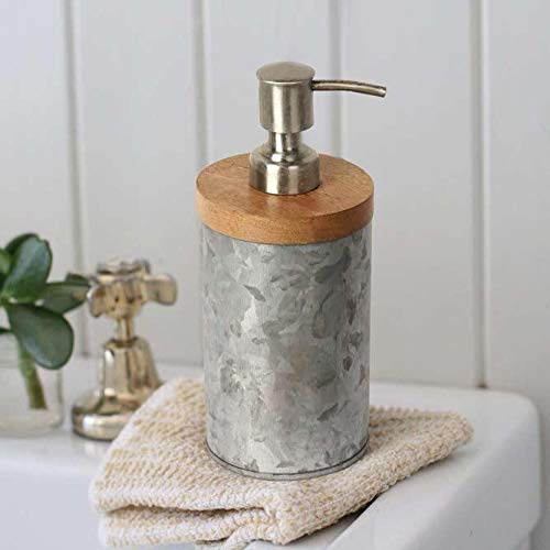 Nu-Steel Cft6H Confetti Collection Lotion Dispenser, Perfect For Home & Bathroom Accessories, Galvanised Sheet And Wood