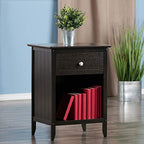Ergode Wood Burke Home Office Printer Stand | Cottage Style Design | Adjustable Center Shelf | Ample Storage Space | Dark Coffee Finish | 19.84' W x 19.84' D x 31.1' H (23218-VV)