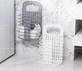 DIGSMORDEN Portable Wall Mounted Bathroom Hanging Mesh Laundry Basket Toiletry Organization Washing Bin Home Portable Magic Stic
