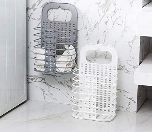 DIGSMORDEN Portable Wall Mounted Bathroom Hanging Mesh Laundry Basket Toiletry Organization Washing Bin Home Portable Magic Stic