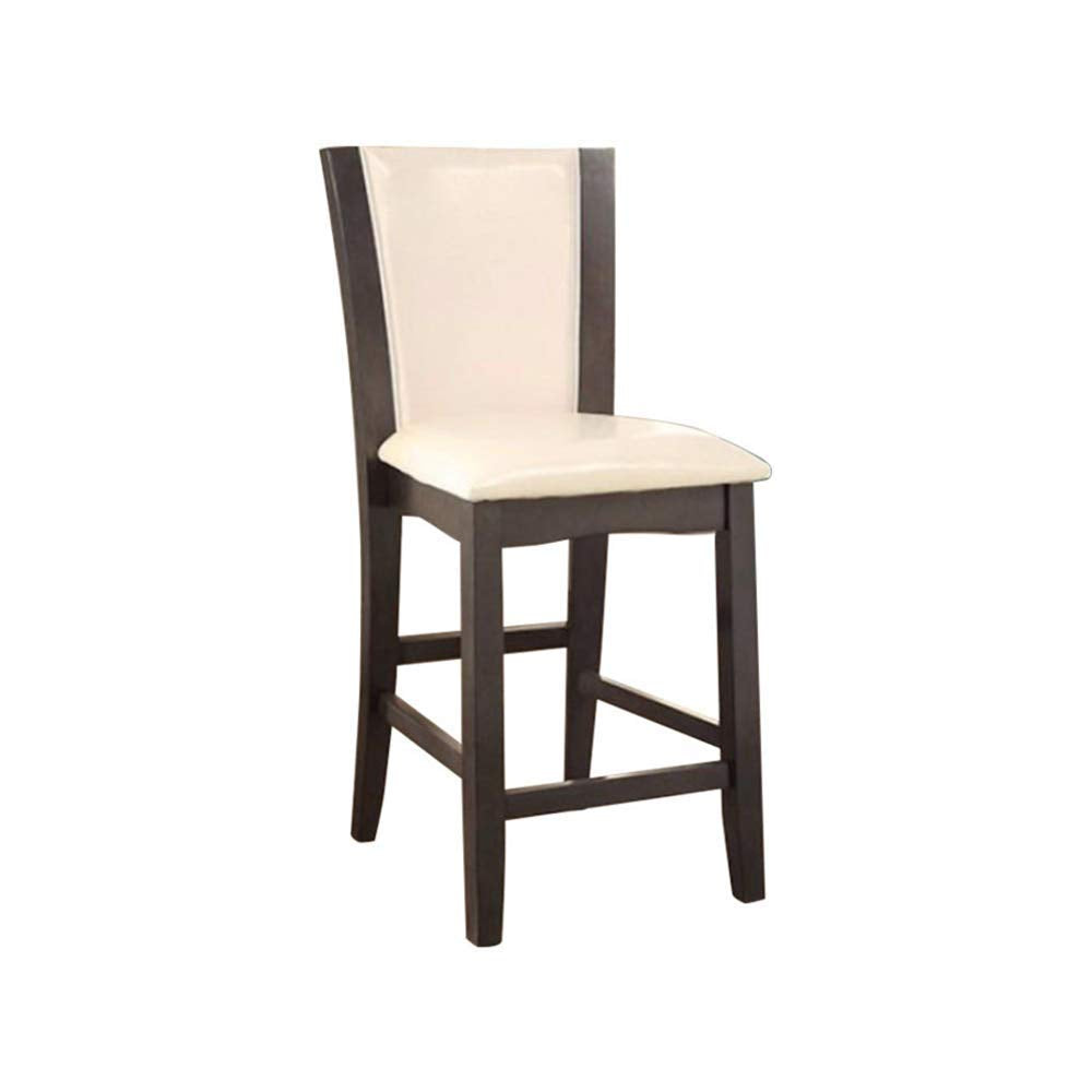 Benzara Bm131319 Manhattan Iii Counter Height Chair Gray & Ivory