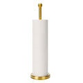 Songtec Gold Toilet Paper Holder Stand with Reserve, Floor Standing Tisse Roll Holder for 4 Rolls, Compact Design Bathroom Toile