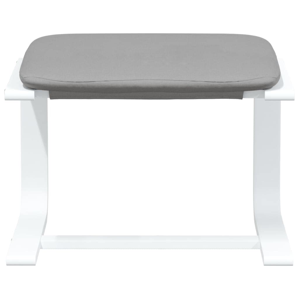 vidaXL Durable Fabric Relaxing Chair and Footstool Set with Solid Birch Frame - Compact and Lightweight - Home Comfort and Decor - Light Gray
