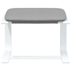 vidaXL Durable Fabric Relaxing Chair and Footstool Set with Solid Birch Frame - Compact and Lightweight - Home Comfort and Decor - Light Gray