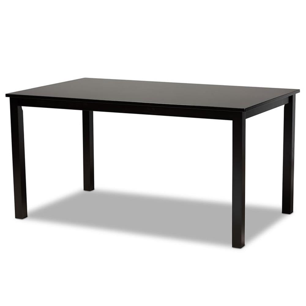 Baxton Studio Nicolette Modern and Contemporary Two-Tone Dark Brown and Walnut Brown Finished Wood 7-Piece Dining Set