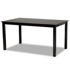 Baxton Studio Nicolette Modern and Contemporary Two-Tone Dark Brown and Walnut Brown Finished Wood 7-Piece Dining Set